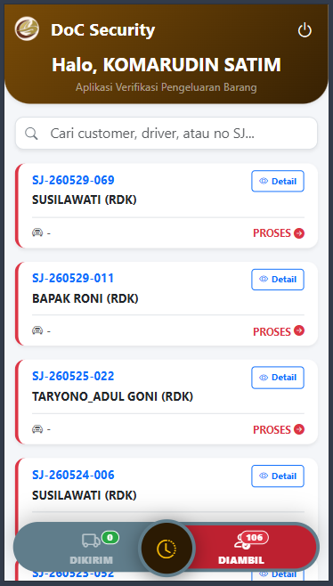 Web Gate Out System - Security Check