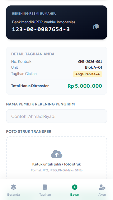 Form Upload Bukti Bayar HP